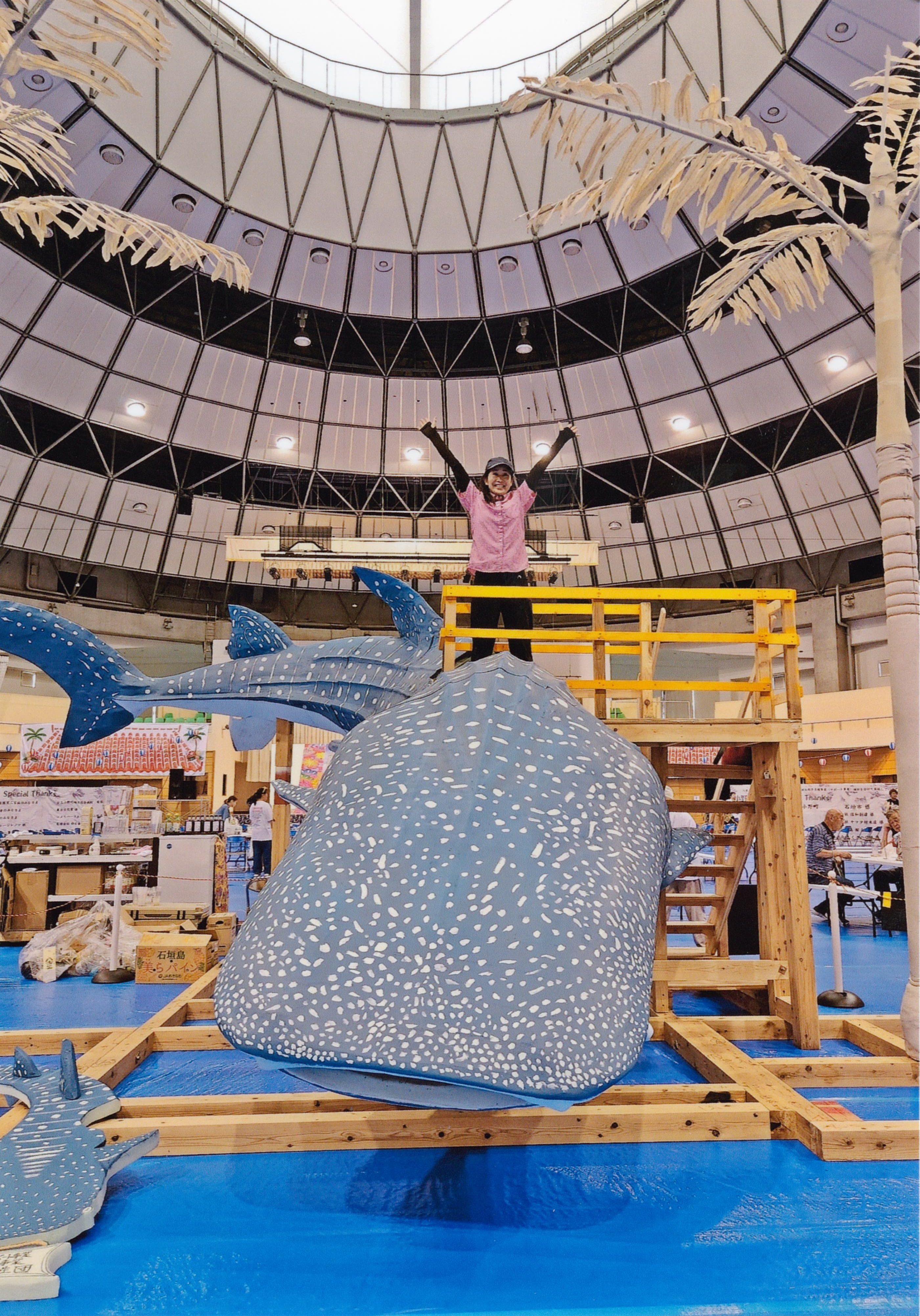 14 R7フォトコン【SNS】優秀賞「サメにのった少女？～首里城みちる～」橋本みなみ